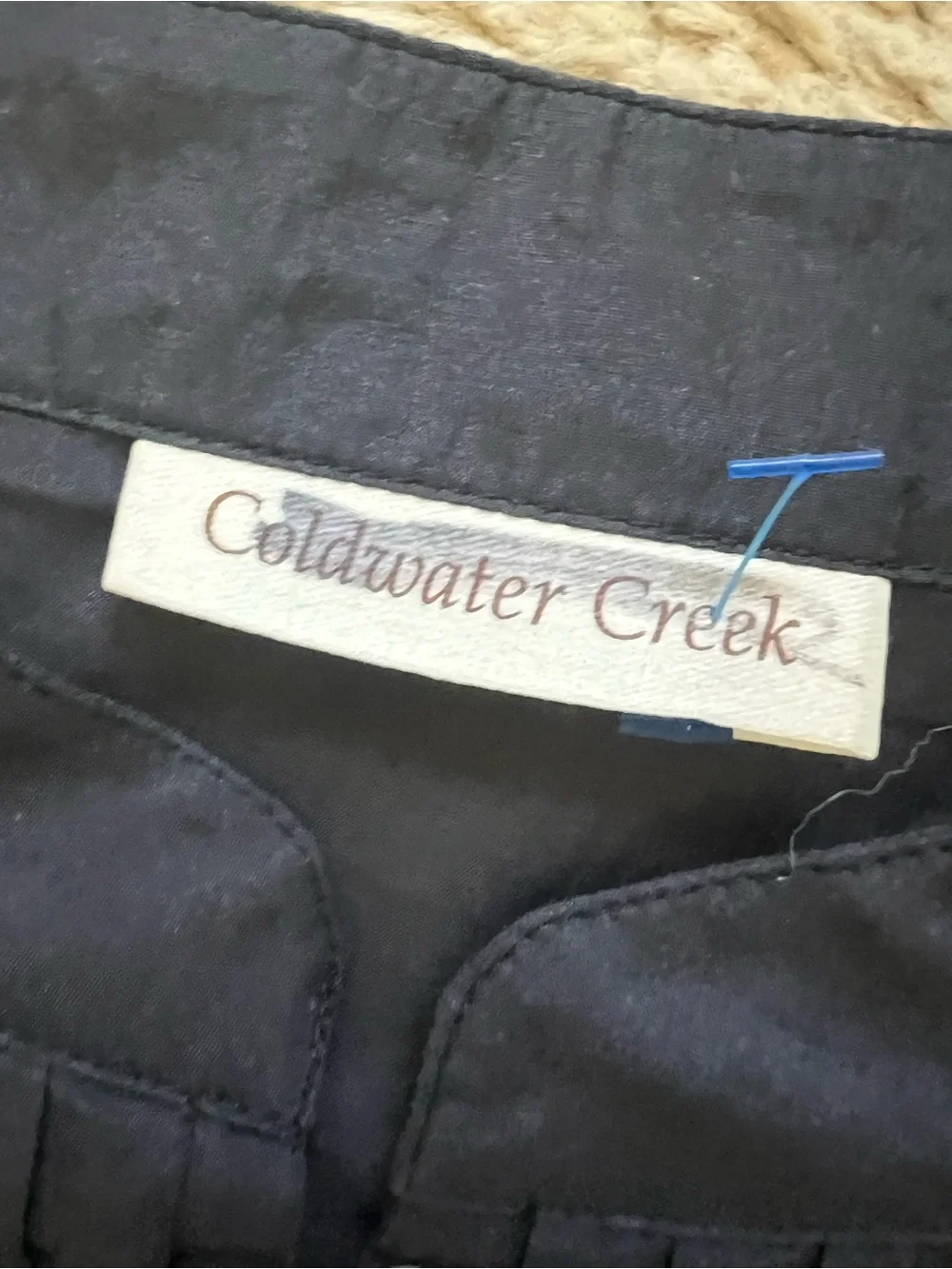 Coldwater Creek Black Embroidered Long-Sleeve Tunic Dress